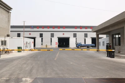 Galvanized steel yard and factory support area